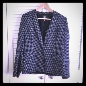 Vince Camuto Navy Blue printed blazer 12P